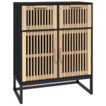 Sideboard Black 60x30x75cm Engineered Wood