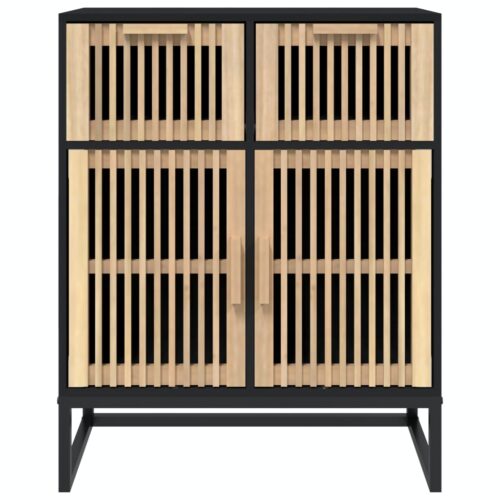 Sideboard Black 60x30x75cm Engineered Wood - Image 5