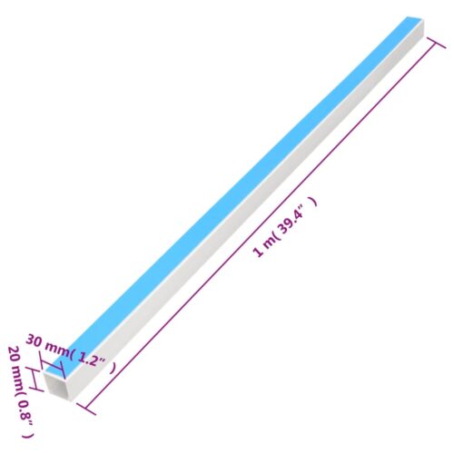 Cable Trunking Self-Adhesive 30x20mm 30M PVC Cord Cover Ducting Management - Image 8