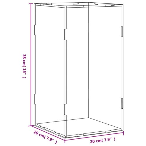 Display Box Transparent 20x20x38cm Acrylic - Image 6