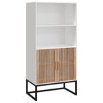 Highboard White 60x35x125cm Engineered Wood