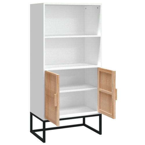 Highboard White 60x35x125cm Engineered Wood - Image 4