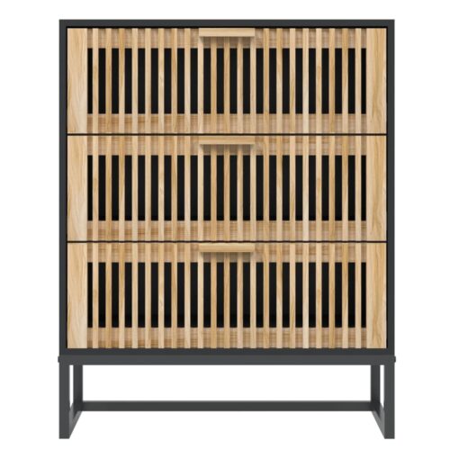 Sideboard Black 60x30x75cm Engineered Wood - Image 4