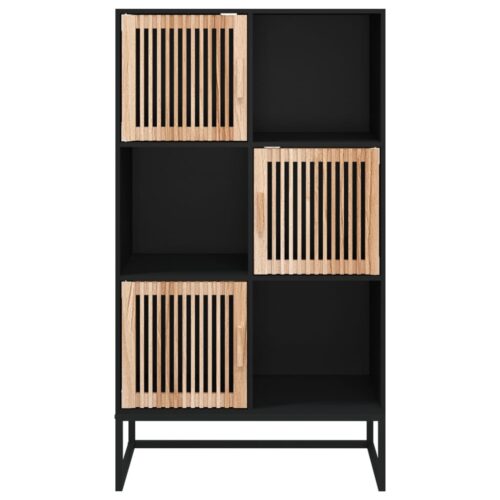 Highboard Black 70x35x125cm Engineered Wood - Image 5