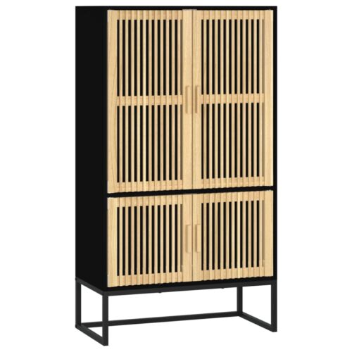 Highboard Black 70x35x125cm Engineered Wood