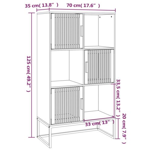 Highboard 70x35x125cm Engineered Wood - Image 7