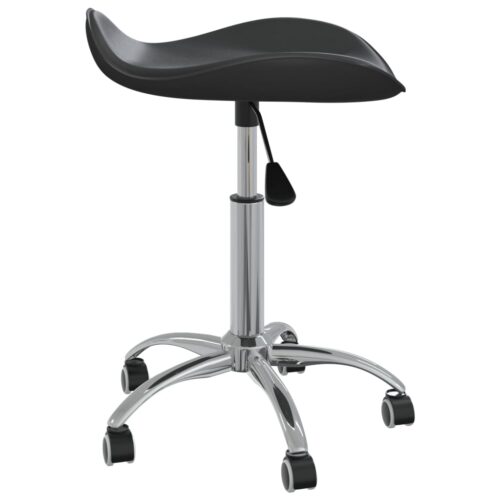 Salon Spa Stool Black Faux Leather - Image 3