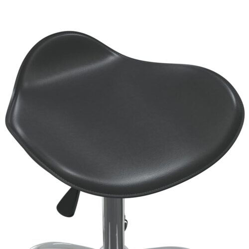 Salon Spa Stool Black Faux Leather - Image 6