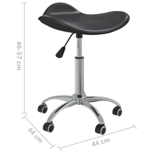 Salon Spa Stool Black Faux Leather - Image 8