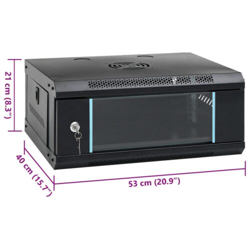 4U Wall Mounted Network Cabinet 19" IP20 53x40x21cm - Image 8