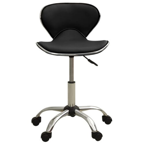 Salon Spa Stool Black Faux Leather - Image 2