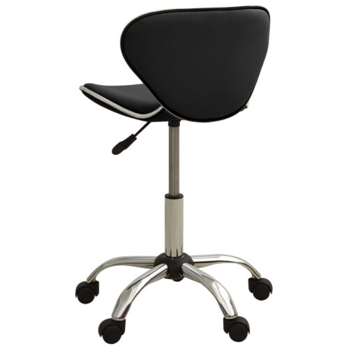 Salon Spa Stool Black Faux Leather - Image 4