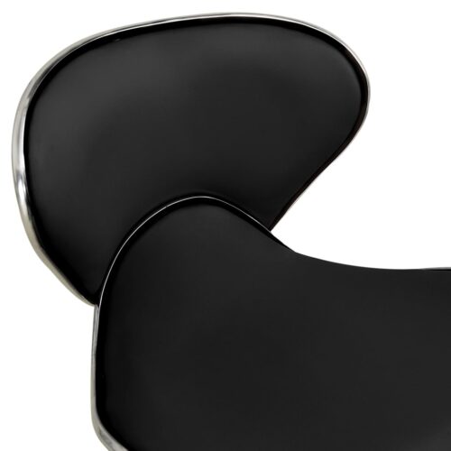 Salon Spa Stool Black Faux Leather - Image 5