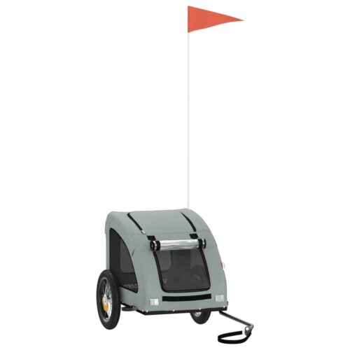 Pet Bike Trailer Grey Oxford Fabric Iron