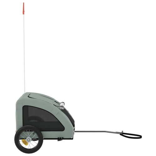 Pet Bike Trailer Grey Oxford Fabric Iron - Image 6