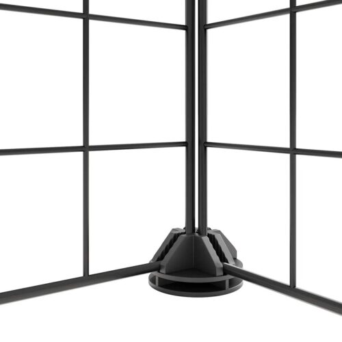 44-Panel Pet Cage with Door Black 35x35cm Steel - Image 3