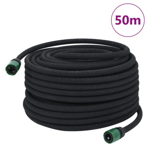 Garden Soaker Hose Black 0.6" 50M Rubber