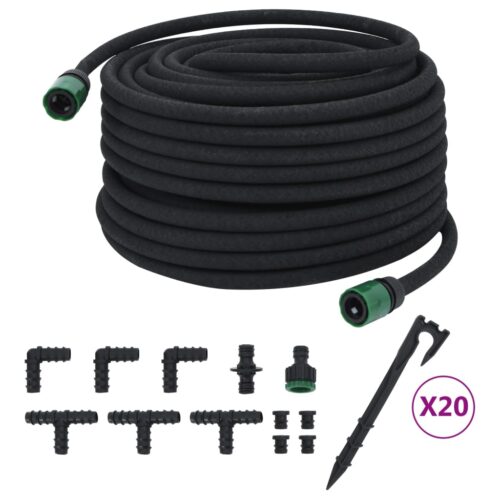 Garden Soaker Hose Black 0.6" 50M Rubber - Image 3
