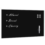 Wall Mounted Magnetic Blackboard Glass 100x60cm