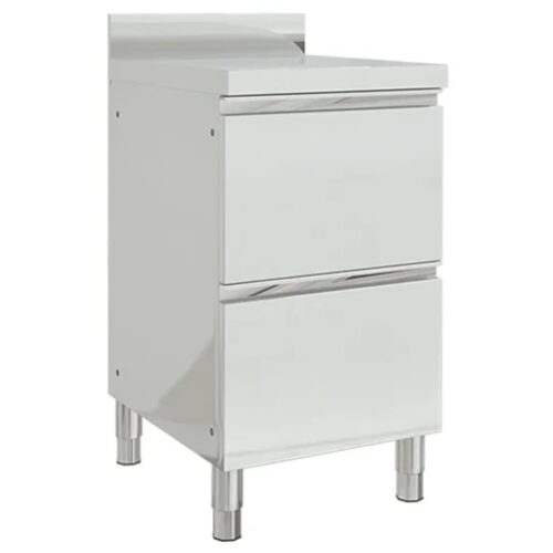 Commercial Kitchen Cabinet with 2 Drawers 50x60x96cm