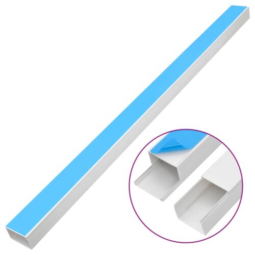 Cable Trunking Self-Adhesive 60x40mm 10M PVC Cord Cover Ducting Management - Image 3