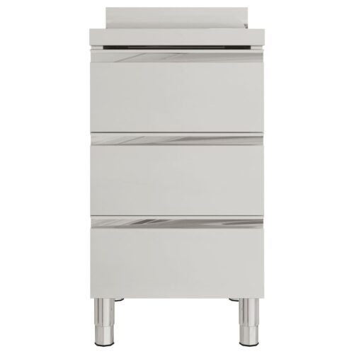 Commercial Kitchen Cabinet with 3 Drawers 50x60x96cm - Image 3