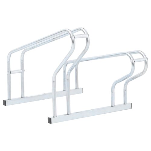 Bicycle Stand for 2 Bikes Floor Freestanding Galvanised Steel - Image 5