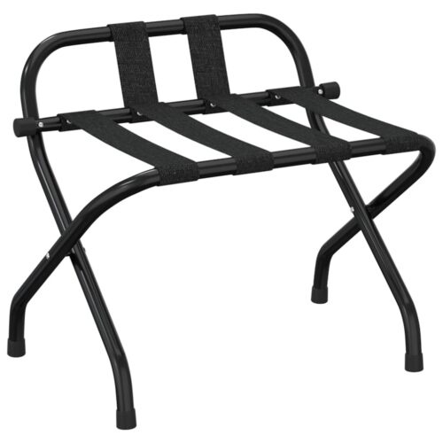 Luggage Rack with Backrest Black 56x39x52cm