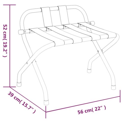 Luggage Rack with Backrest Black 56x39x52cm - Image 8