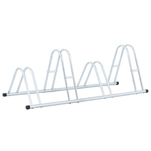 Bicycle Stand for 4 Bikes Floor Freestanding Galvanised Steel - Image 2