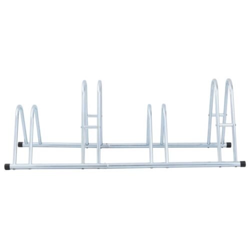 Bicycle Stand for 4 Bikes Floor Freestanding Galvanised Steel - Image 3