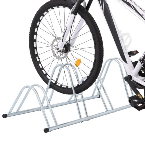 Bicycle Stand for 4 Bikes Floor Freestanding Galvanised Steel - Image 9