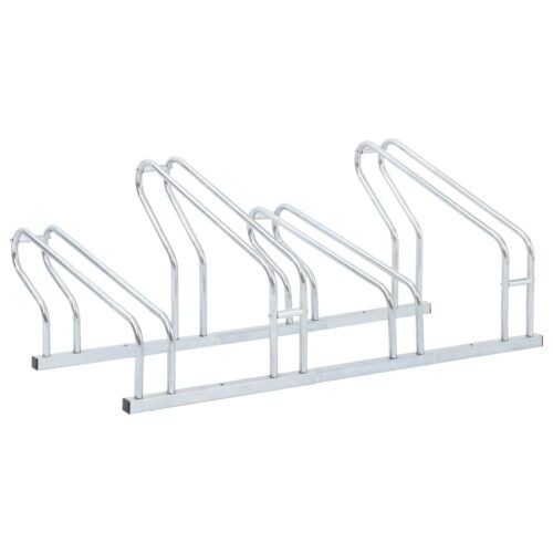 Bicycle Stand for 4 Bikes Floor Freestanding Galvanised Steel - Image 2