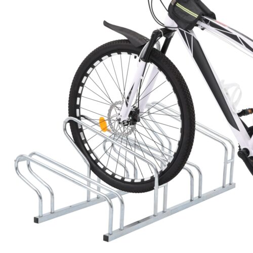 Bicycle Stand for 4 Bikes Floor Freestanding Galvanised Steel - Image 8