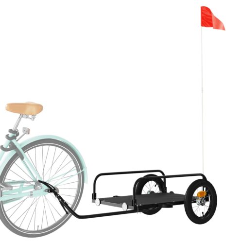 Bike Trailer Black 122x53x31cm Iron - Image 3