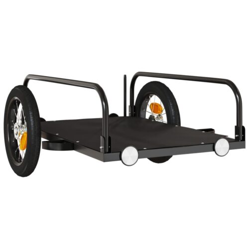 Bike Trailer Black 122x53x31cm Iron - Image 4
