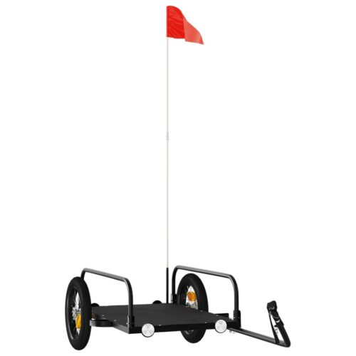 Bike Trailer Black 122x53x31cm Iron - Image 11