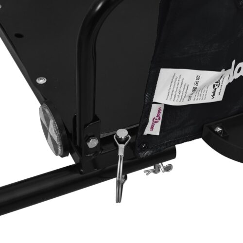 Bike Trailer Black Oxford Fabric Iron - Image 9