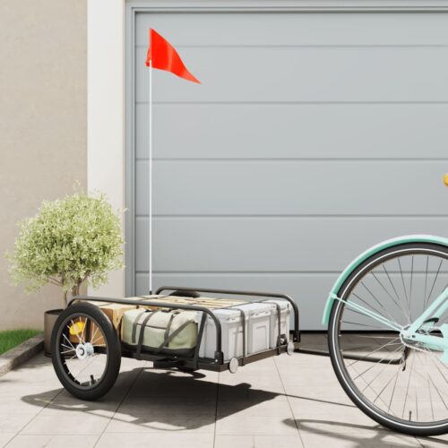 Bike Trailer Black 126x63x34cm Iron - Image 2
