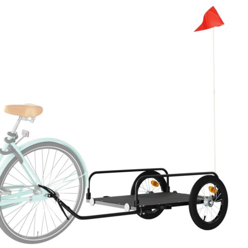 Bike Trailer Black 126x63x34cm Iron - Image 3