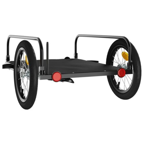 Bike Trailer Black 126x63x34cm Iron - Image 7