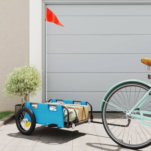 Bike Trailer Blue Oxford Fabric Iron - Image 2