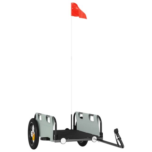 Bike Trailer Grey Oxford Fabric Iron - Image 12