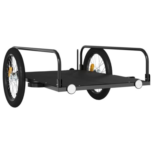 Bike Trailer Black 135x70x37cm Iron - Image 4