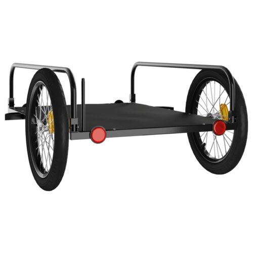 Bike Trailer Black 135x70x37cm Iron - Image 5
