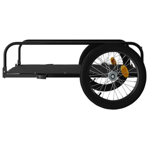 Bike Trailer Black 135x70x37cm Iron - Image 7