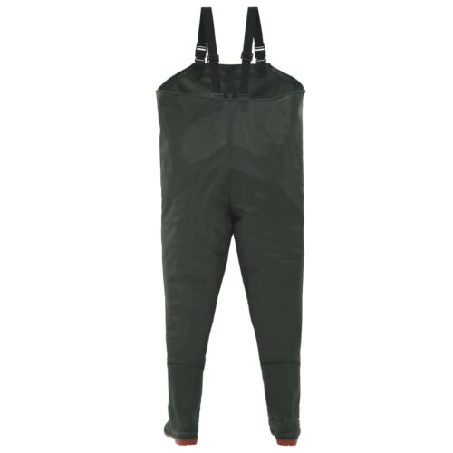 Waterproof Chest Waders with Boots PVC Hunting Fishing Tackle Wading Pants Green Size 46 - Image 3