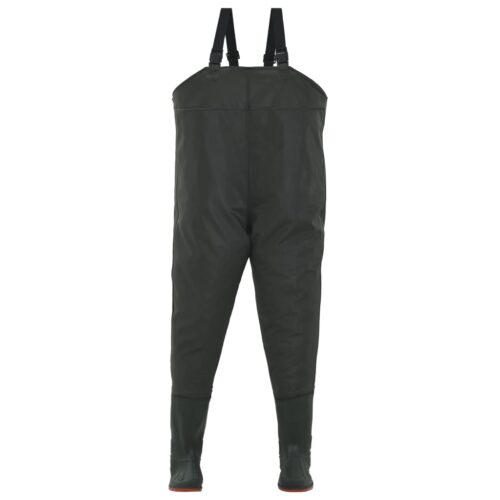 Waterproof Chest Waders with Boots PVC Hunting Fishing Tackle Wading Pants Green Size 43 - Image 2