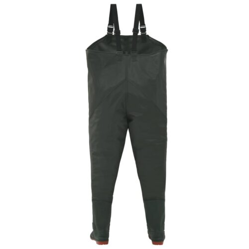 Waterproof Chest Waders with Boots PVC Hunting Fishing Tackle Wading Pants Green Size 44 - Image 3