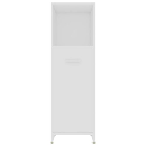 Bathroom Cabinet White 30x30x95cm Engineered Wood - Image 6
